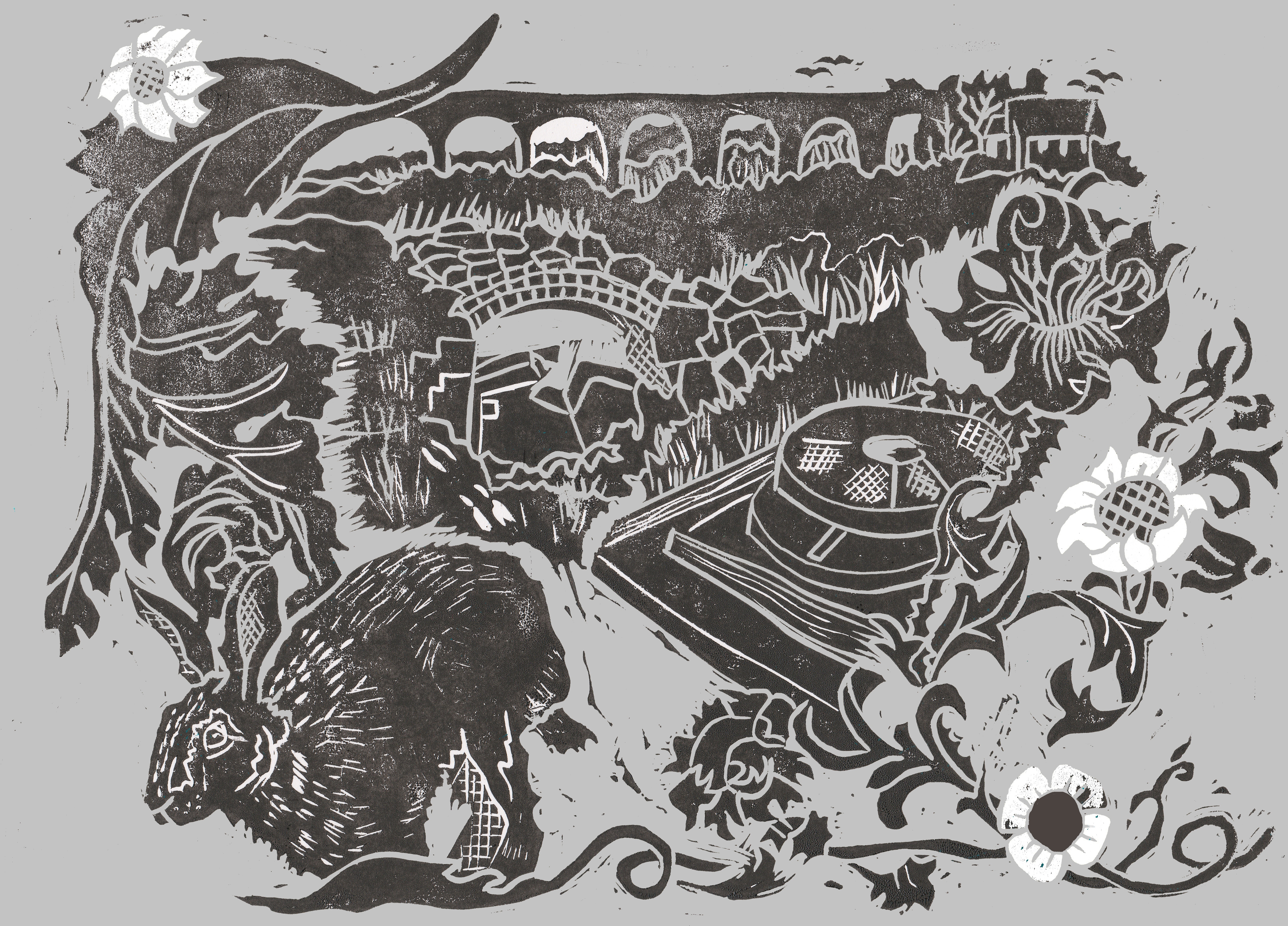 tamar tales, calstock in grey